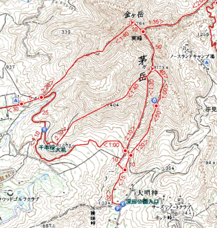 茅ヶ岳地図（yamap）