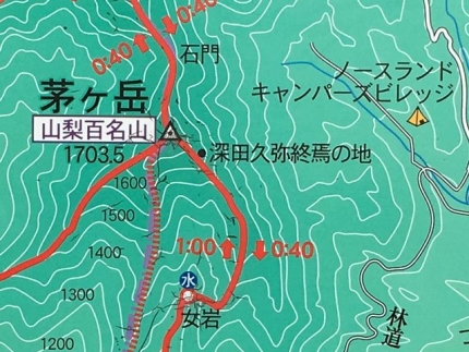 茅ヶ岳地図