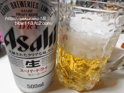 2017-12-29晩酌ビール