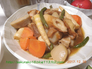 2017-12-30晩酌煮物