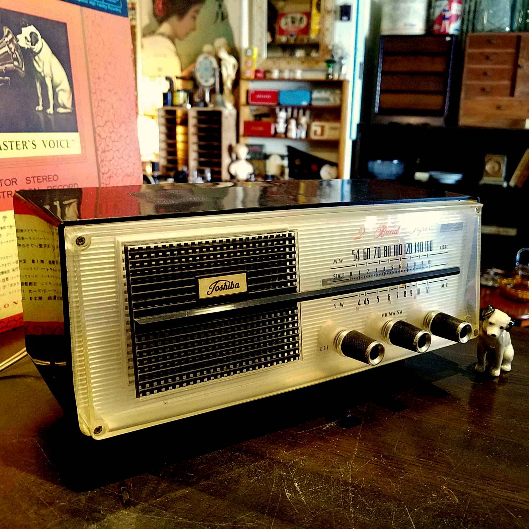 東芝ラジオ かなりやＱ 真空管ラジオ - オーディオ機器